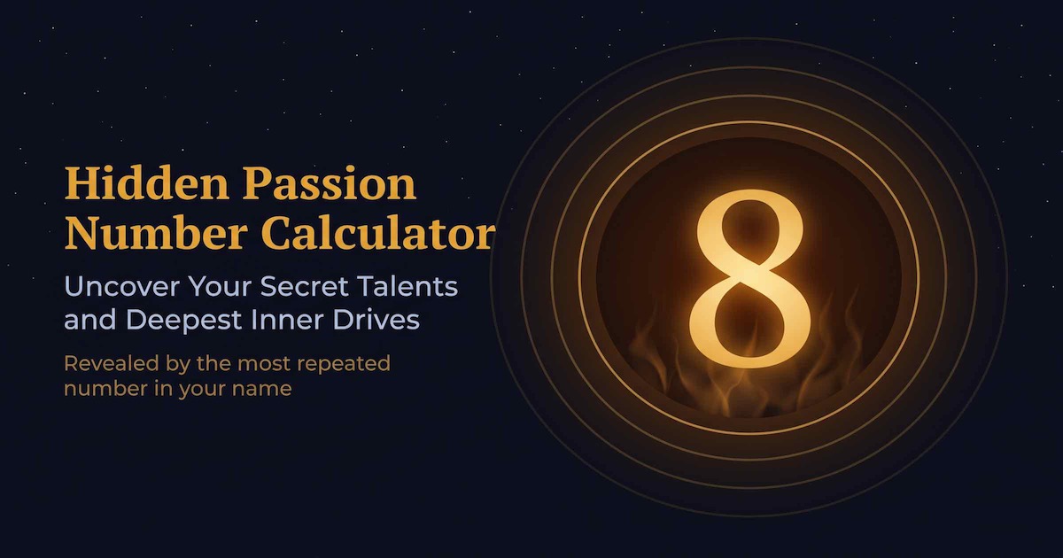 Hidden passion number revealed as the most frequent digit burning bright in an orange name chart