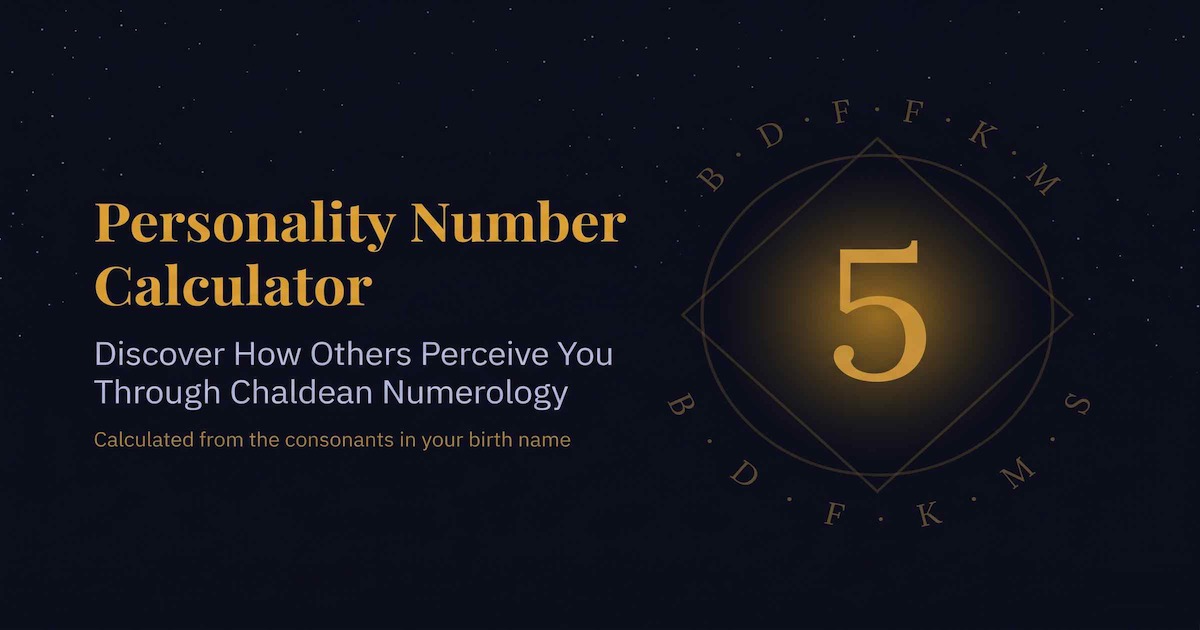Personality number shown as a glowing digit in a violet aura around a human silhouette