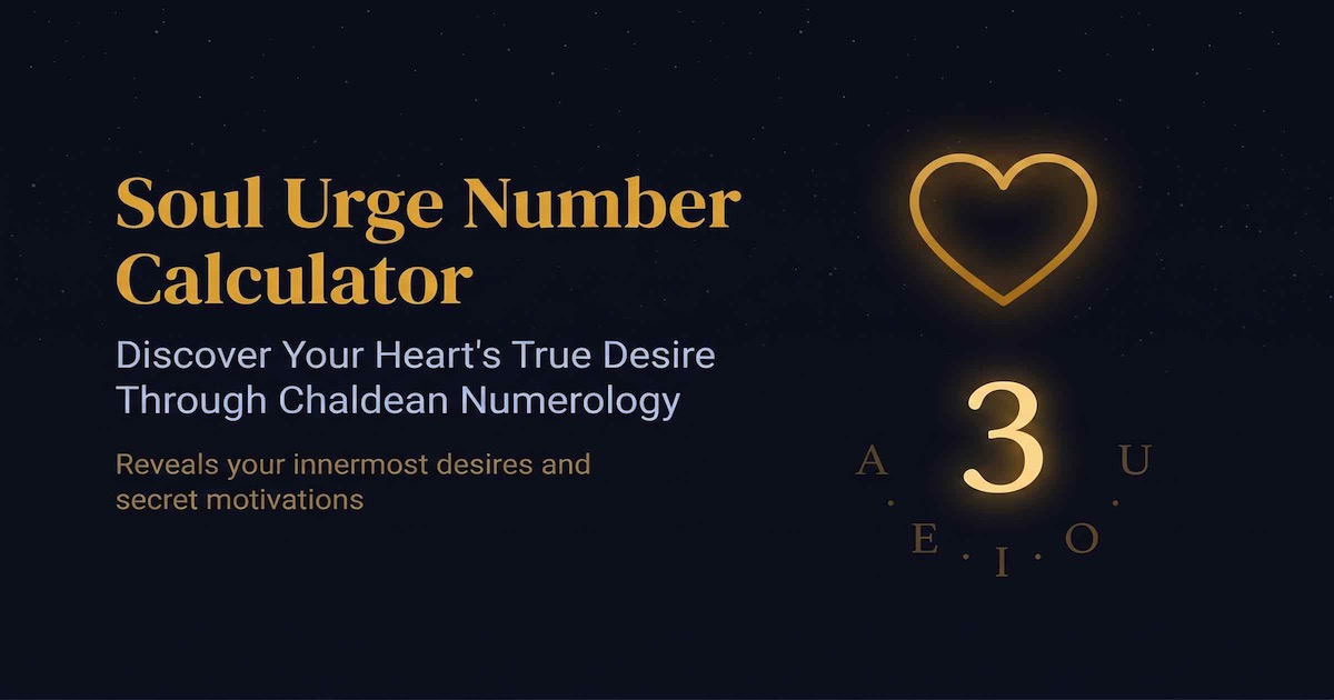Soul urge number revealed through vowels rising from a name into a glowing rose-violet heart
